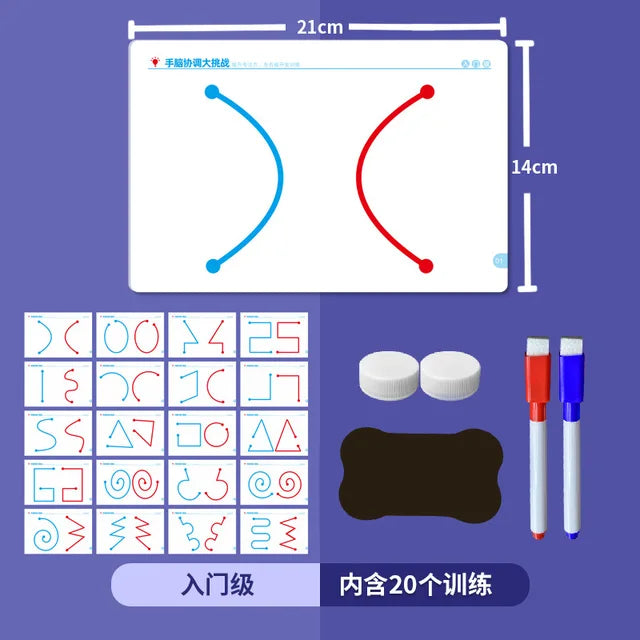 Whole Brain Development Toy for Kids Whole Brain Thinking Training Motor Training Educational Aids Puzzle Color Shapes Toy 20PCs 