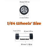 1/64 Wheels Tires Navy Blue set for VDiecast Model Cars Collection Toy for Hot Wheels Hobby Modified Parts 5 set/pack