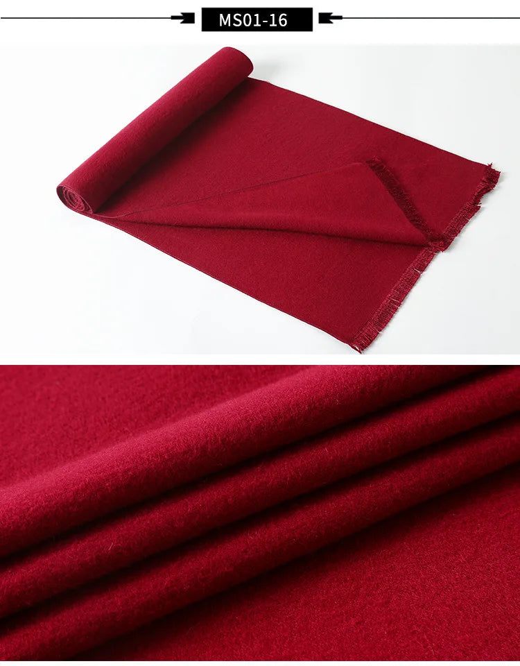 Designer Brand Plaid Men's Cashmere Scarf Winter Warm Scarves Shawls Casual Business Long Wraps Pashmina Christmas Gift for Man
