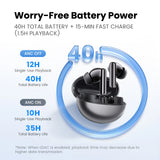 HAYLOU Flowbuds N55 Wireless Earbuds 54dB Adaptive ANC Bluetooth 6.0 LDAC Hi-Res Audio 6-Mic HD Call Earphones 40H Playback IPX5