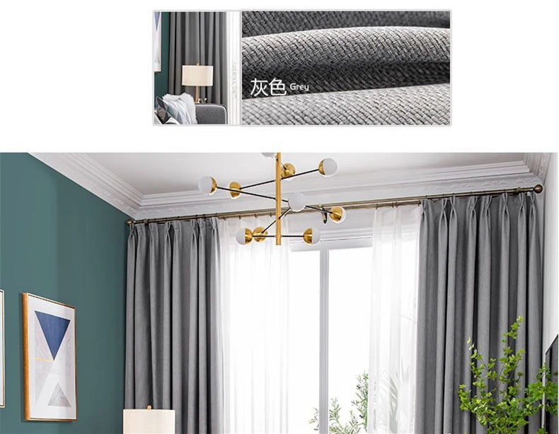 310cm Height Custom Made window 80% blackout curtain thickened cotton linen cutains for living room bedroom luxury curtains