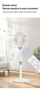 220V Electric Pedestal Standing Fan Adjustable Heigh Desk Air Blower Timing Shake for Living Room Bedroom Kitchen Home Office