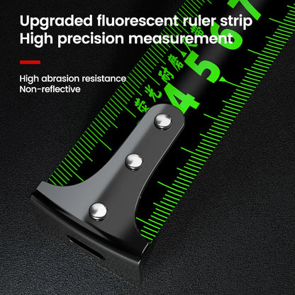 1PCS Self Locking Steel Tape Measuring Tool High-Precision Laser Inkjet Code Box Ruler Measure Fluorescent Widened Meter Ruler