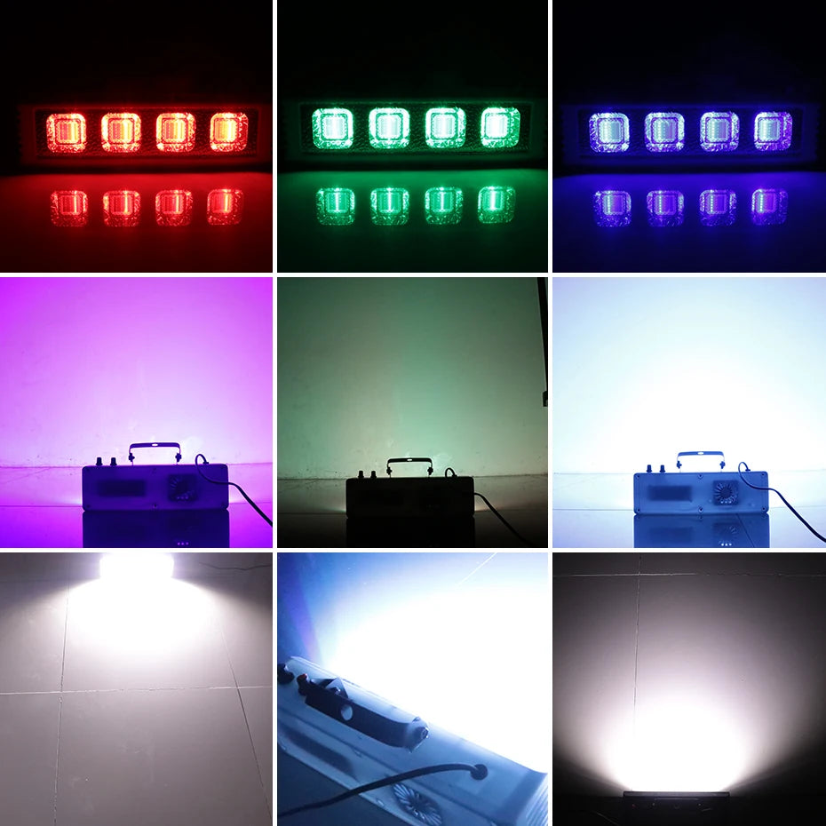 Luces estroboscópicas ALIEN RGB blancas para DJ, discoteca, 40 W, 60 W, 80 W y 100 W, con control remoto, sonido flash, para fiestas, bodas, vacaciones, escenarios.