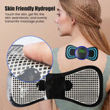 Mini masajeador cervical portátil EMS, camilla eléctrica para aliviar el dolor cervical y relajar los hombros.