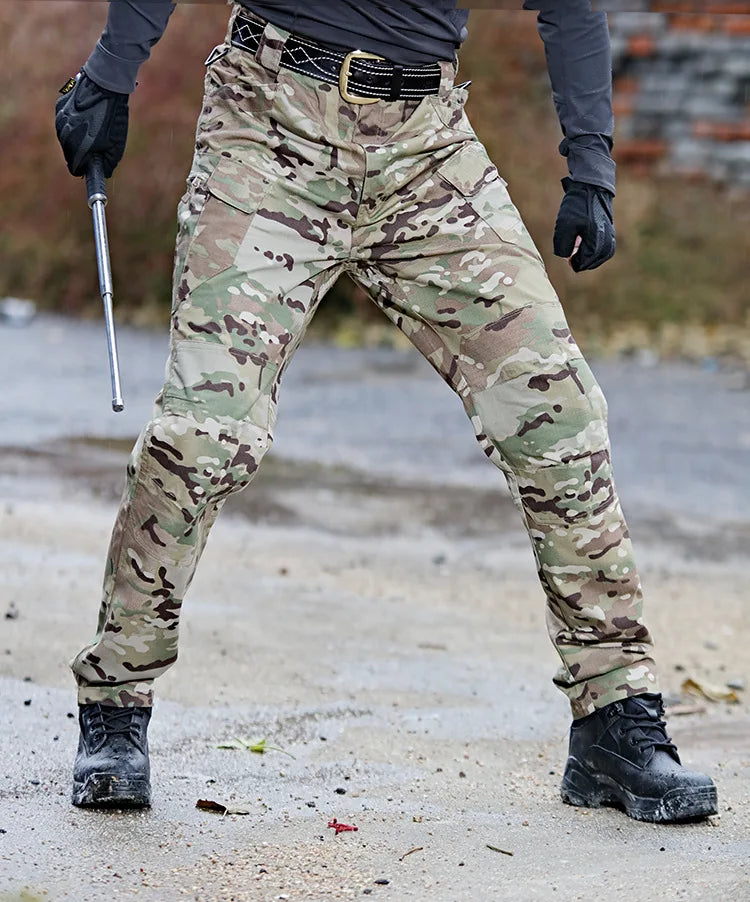 Tactical Cargo Pants Men Combat Outdoor Hiking Work Joggers Lightweight Trousers Male Elasticity Multiple Pockets Resistant Pant