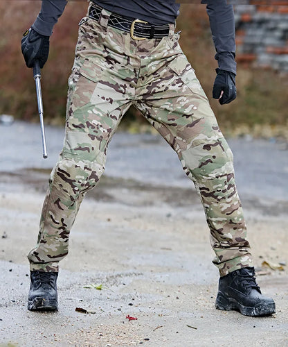 Tactical Cargo Pants Men Combat Outdoor Hiking Work Joggers Lightweight Trousers Male Elasticity Multiple Pockets Resistant Pant