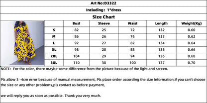 2025 Dashiki Fashion Belted Maxi Long Party Dress Vintage Printed Sundress Casual Vestidos Robe african dress Summer Women Dress
