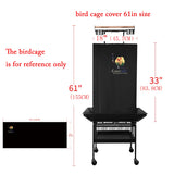 Black Bird Cage Shading Cover, Large Universal, Blackout, Breathable Parrot Cage, Good Night Covers