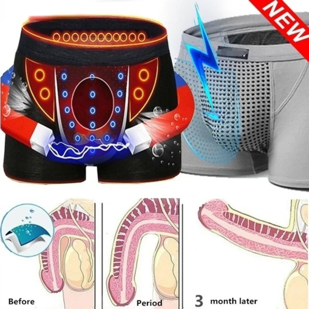 New Upgraded Version of Men's Magnetic Therapy Health Panties 22 Magnet Reinforced Boxer Briefs (L-6XL) Brazilian Men's Underwear