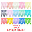 BB Hair Clips for Girls, Dripping Hairpin, Kids Candy Color, Simple Snap Clips, Princess Hairpins, Children's Hair Accessories, 40pcs 