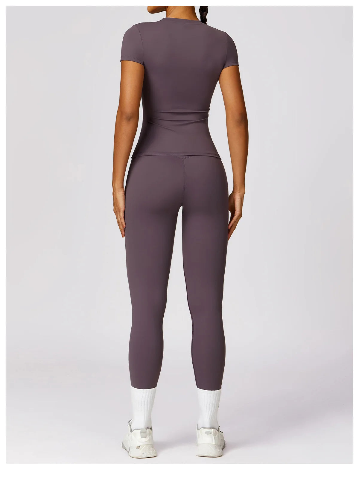 NCLAGEN - Camiseta deportiva para mujer, para correr, de verano, de manga corta, cuello redondo, transpirable, elástica, para gimnasio, yoga, fitness, ajustada, activa