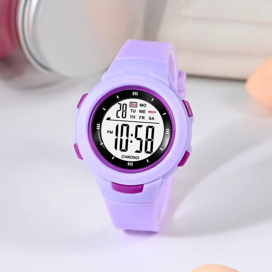 UTHAI CE49 Kids Watches Fashion Luminous Waterproof Alarm Clock Smart Watches Boys and Girls Student Electronic Wristwatch Gift