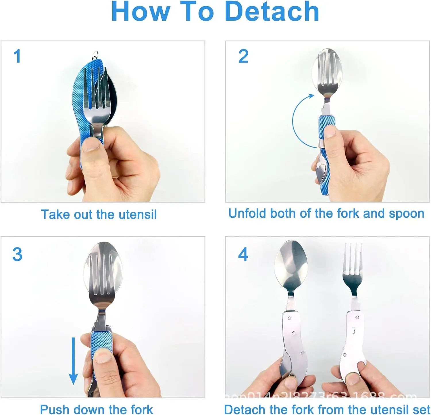 Vajilla multifuncional 7 en 1 para exteriores, herramientas de supervivencia, tenedor plegable de acero inoxidable, cuchara, cuchillo, vajilla para Picnic y acampada