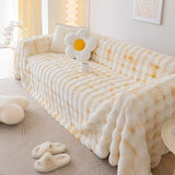 Bubble Imitation Fur Sofa Towel Faux Fur Sofa Cover Blanket Couch Cover Universal for Living Room Warm