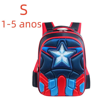 3D five-pointed star children's backpack, nylon waterproof fabric, light-weight children's backpack