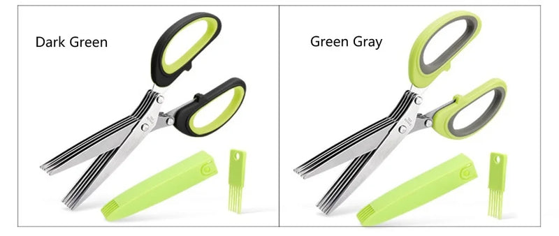 Multilayer Scissors Kitchen Scissors 5 Blades Stainless Steel Onion Cutter Seaweed Spice Herb Chives For Cutting Spices Cooking