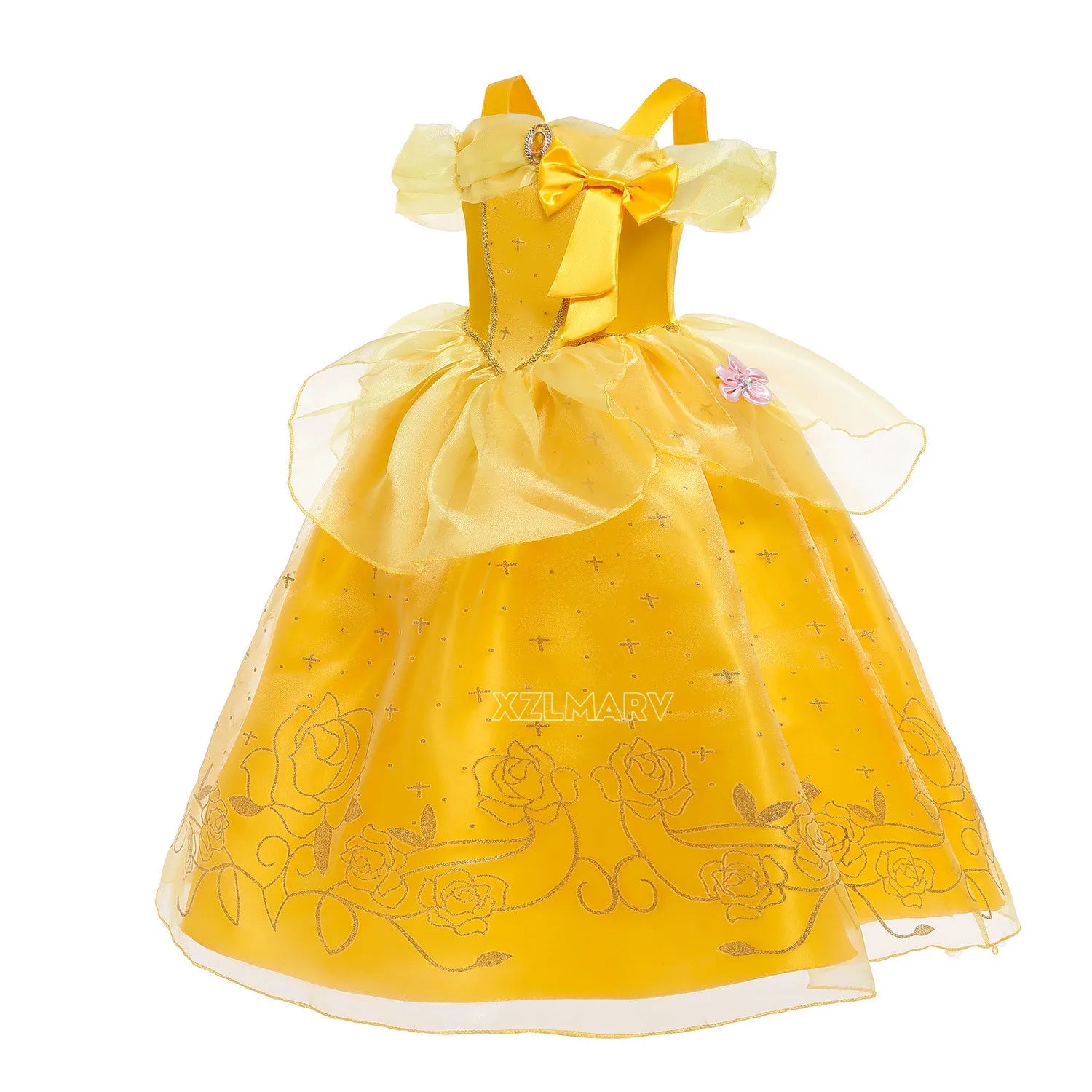 New Princess Dresses Girls Belle Party Costume Girl Christmas Birthday Flower Clothes Beauty and the Beast Fancy Disguise