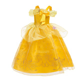 New Princess Dresses Girls Belle Party Costume Girl Christmas Birthday Flower Clothes Beauty and the Beast Fancy Disguise