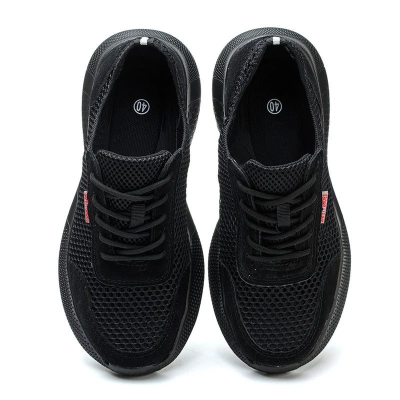 Breathable Men Work Shoes Summer Safety Shoes Lightweight Protective Sneakers Safety Steel Toe Shoes Men Puncture-Proof boots