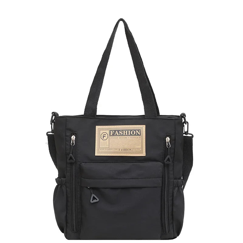 Student Makeup Tote Bag Korean Version Color Blocked Crossbody Bag Women's Fashionable Nylon Single Shoulder Handbag