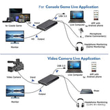 Tarjeta de captura de video 4K 1080P 60 fps HD, caja de grabación para cámara, compatible con HDMI a USB 3.0, grabadora de transmisión en vivo para PC