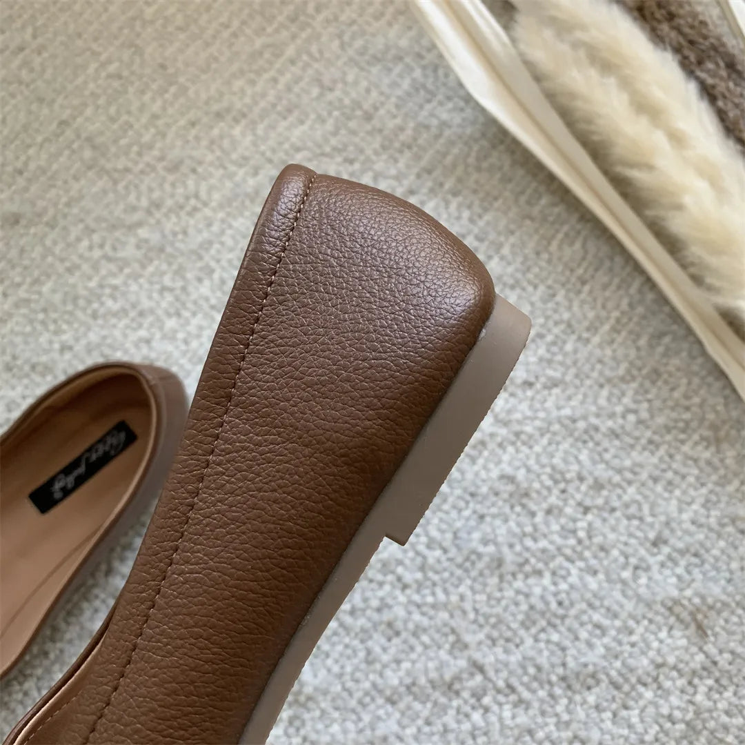 Women Flats Tabi Ninja Shoes Woman Ladies Microfiber Leather Comfy  Flats Split Toe Slippers Soft Bottom Loafers Solid Brief La