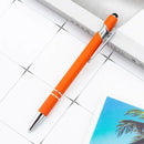 50pcs Light Metal Ballpoint Pen Touch Screen Pen Office School Advertising Pen Custom Logo Text Engraving Laser Engraving