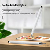 Lápiz capacitivo de doble cabezal, disco de silicona, lápiz óptico de doble propósito, para pintura, retoque de oficina, teléfono móvil, tableta, lápiz capacitivo