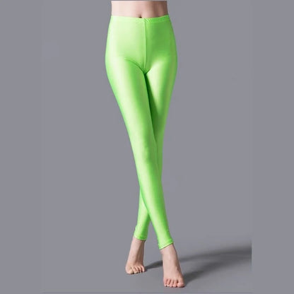 Leggings ajustados de alta elasticidad, pantalones pitillo ajustados de talla grande, pantalones brillantes, pantalones de yoga para mujer, leggings ajustados sexis y agradables para la piel. 