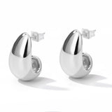 Heart Stainless Steel Earrings for Women Zircon Gold Color Hoop Earring Aesthetic Waterproof Ear Piercing Jewelry Accessories