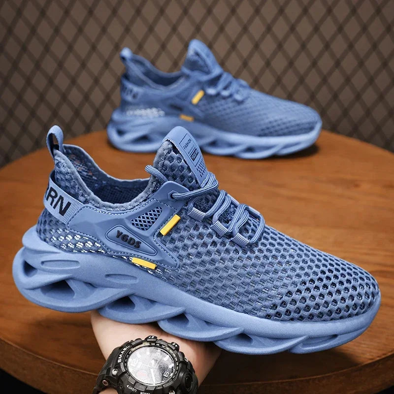 Men's Summer Mesh Sneakers - Breathable for Casual Outdoor Running Tennis Hiking & Luxury Platform Loafers Style
