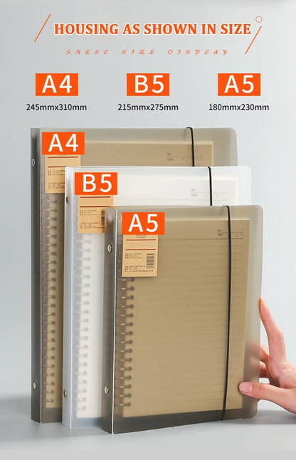A4/B5/A5 Loose Leaf Refill Binder Notebook Blank/Line/Grid/Cornell Replacable Metal Ring Office&School Supplies Stationery
