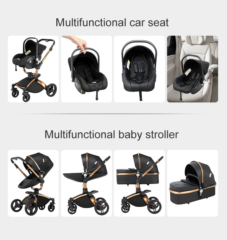 Cochecitos 3 en 1, cochecito de bebé, asiento de coche, cochecito de viaje, cochecito para recién nacidos, paisaje alto, artículos para madres, niños y bebés.