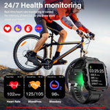 LAXASFIT Smart Sports Watch LED Flashlight Music Player Fitness Tracking Bluetooth Calling Sleep Monitoring 2025 New Smart Watch