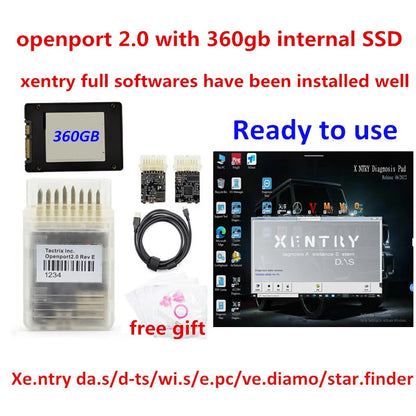 Newest Xentry 2023.09 Diagnostic Software Remote Install with Tactrix Openport 2.0 ECU Chip Tuning Tool OBD 2 OBD2 Scanner Tool