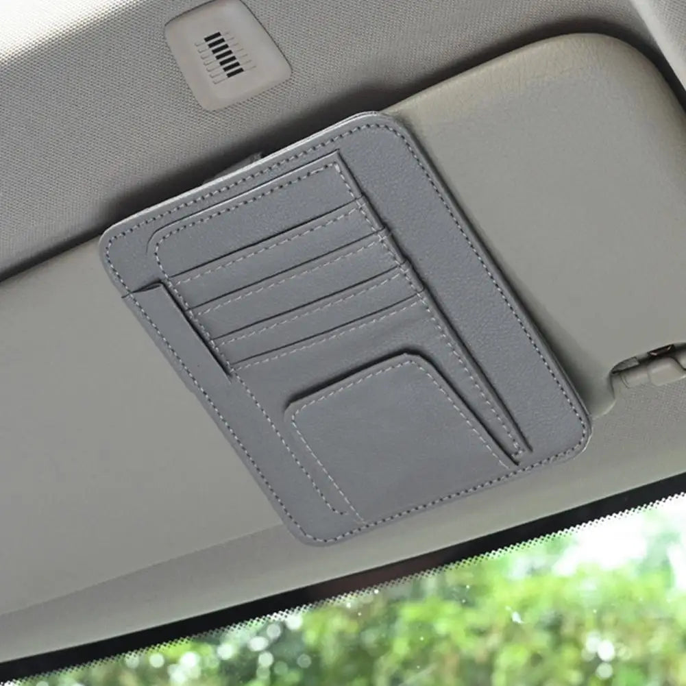 Visor Storage Multi-Pocket Car Sun Visor Document Storage Multi-functional Pen Card Glasses Clip Holder Organizer Interior Acces