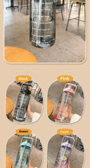 2025 Spring/Summer 2L Large Capacity Outdoor Plastic Bouncing Straw Sports Water Bottle Leak-proof Portable Refill Cups