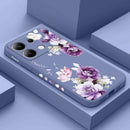 Beautiful Peony Phone Case For Xiaomi Redmi Note 14 13 12 12S 11 11S 10 10S 9 9S Pro Plus 4G 5G Liquid Silicone Cover