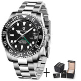 Relógio Masculino Mecânico de Luxo PAGANI DESIGN 2026 – Aço Inoxidável, Função GMT, Vidro de Safira – Marca de Alto Padrão