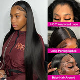 Peruca lace frontal cabelo humano liso hd - Densidade 250%