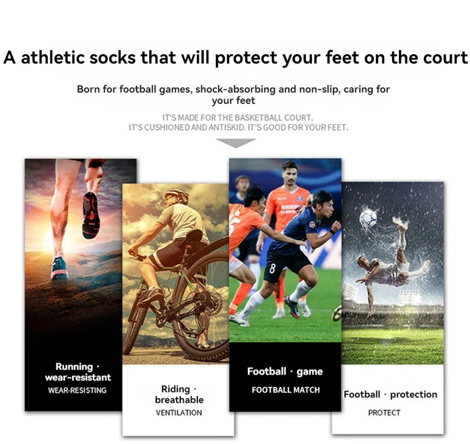 Loogdeel 1 Pair Soccer Socks Stripe Knee High Softball Baseball Team Sports Socks Breathable Football Socks for Kids Adults