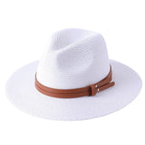 56-58-59-60CM New Natural Panama Soft Shaped Straw Hat Summer Women's/Men's Wide Brim Beach Sun Cap UV Protection Fedora Hat