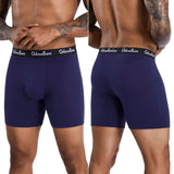 Conjunto de 5 uds de calzoncillos Boxer medio largos, ropa interior para hombre, calzoncillos masculinos para hombre, Boxershorts, bragas suaves de marca