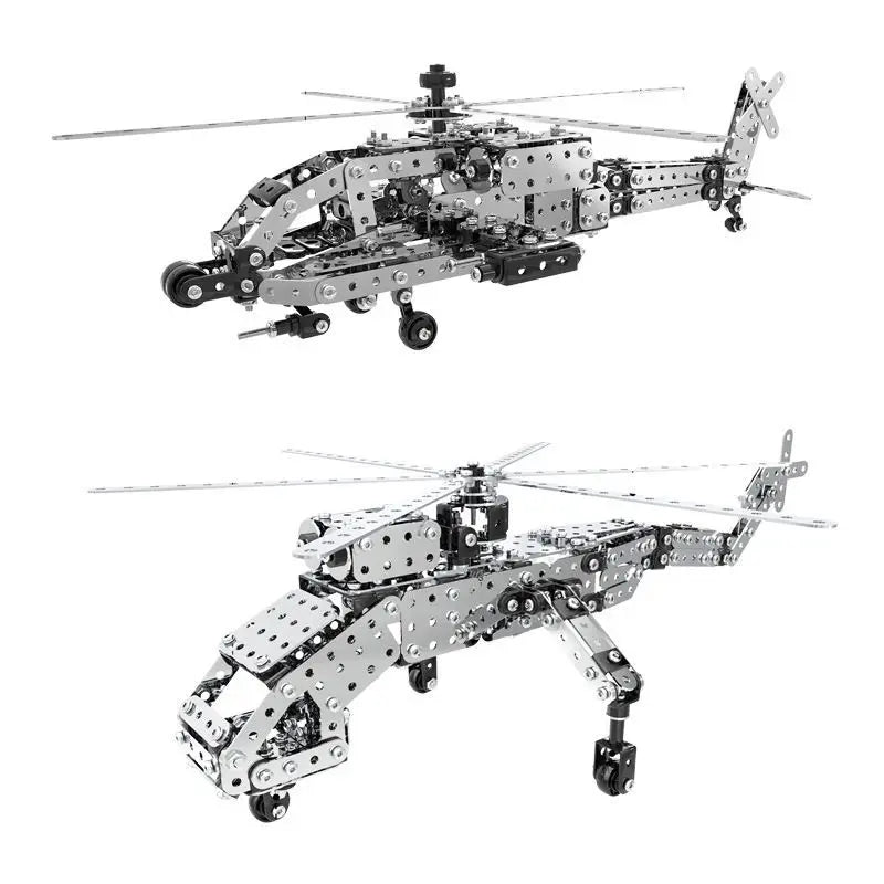 Children DIY Metal 3D Assembly Building Blocks Aircraft Warship Model Screw Nut Metal Toys Adult High-Difficulty Puzzle
