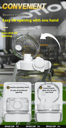 1.5L-2L Summer Large Capacity Kettle, Double Drinking Cup, Outdoor Sports Fitness Water Bottle, Straw Cup Drinking Utensils