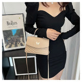PU Versatile and Fashionable Portable Small Square Bag Single Shoulder Crossbody Bag Luxury Designer Handbag Women's Bags