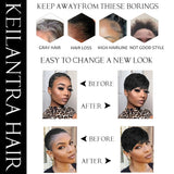 Short Pixie Cut Human Hair Wig for Black Women, Machine-Made Wigs with Bangs, Short Human Hair Wigs