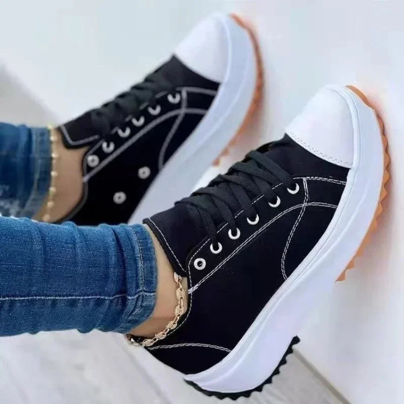 New Fashion Summer Women Casual Shoes Plus Size Sneakers for Women Platform Sport Shoes Female Lace Up Tennis Shoes Size