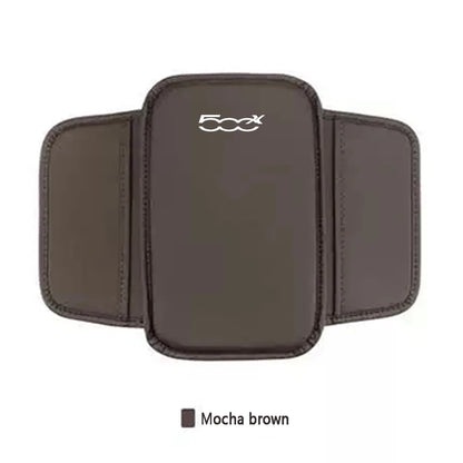 For Fiat 500 500C 500S 500X Abarth Car Accessories Center Console Arm Rest Protector Leather Car Armrest Box Pad Storage Pocket